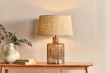 Nkuku Edina Recycled Smoke Brown Glass Table Lamp Small –  from Amos Lighting + Home