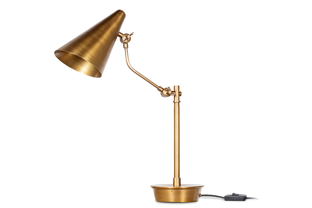 Nkuku Idhant Task Desk Lamp Antique Brass –  from Amos Lighting + Home