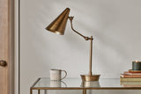 Nkuku Idhant Task Desk Lamp Antique Brass –  from Amos Lighting + Home