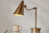 Nkuku Idhant Task Desk Lamp Antique Brass –  from Amos Lighting + Home