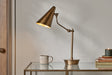 Nkuku Idhant Task Desk Lamp Antique Brass –  from Amos Lighting + Home