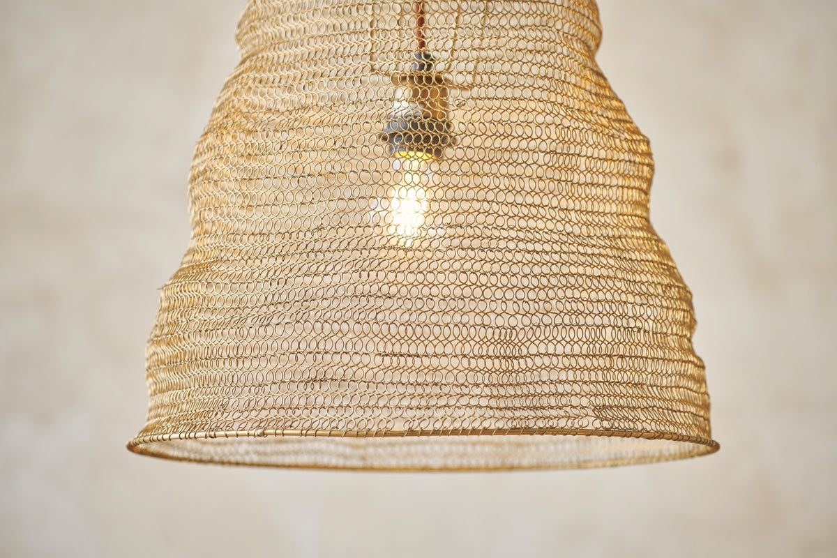 Nkuku Jatani Wire Lampshade Antique Brass Large –  from Amos Lighting + Home