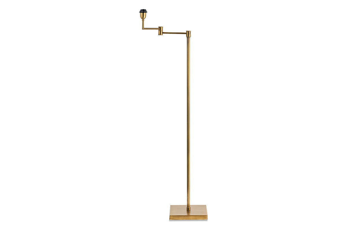 Nkuku Kara Iron Swing Arm Adjustable Floor Lamp Brass –  from Amos Lighting + Home