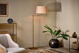 Nkuku Kara Iron Swing Arm Adjustable Floor Lamp Brass –  from Amos Lighting + Home