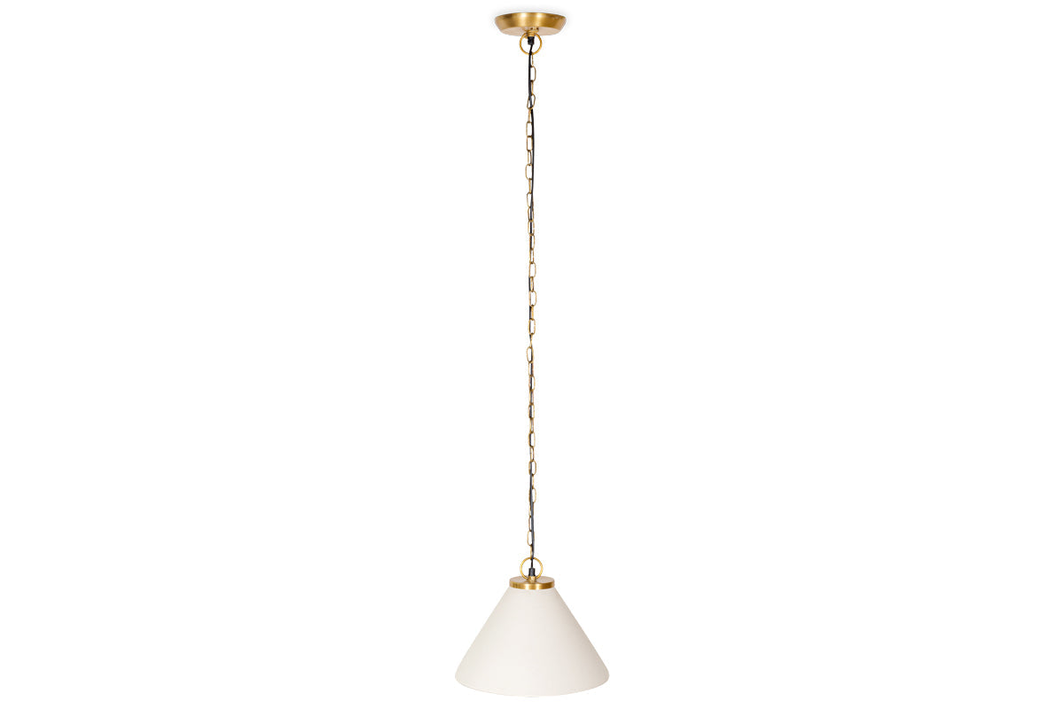 Nkuku Kiara Organic Shaped Ceramic Pendant Light Antique Brass –  from Amos Lighting + Home