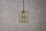 Nkuku Kirindi Glass Panel Pendant Antique Brass –  from Amos Lighting + Home