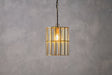 Nkuku Kirindi Glass Panel Pendant Antique Brass –  from Amos Lighting + Home