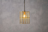 Nkuku Kirindi Glass Panel Pendant Antique Brass –  from Amos Lighting + Home