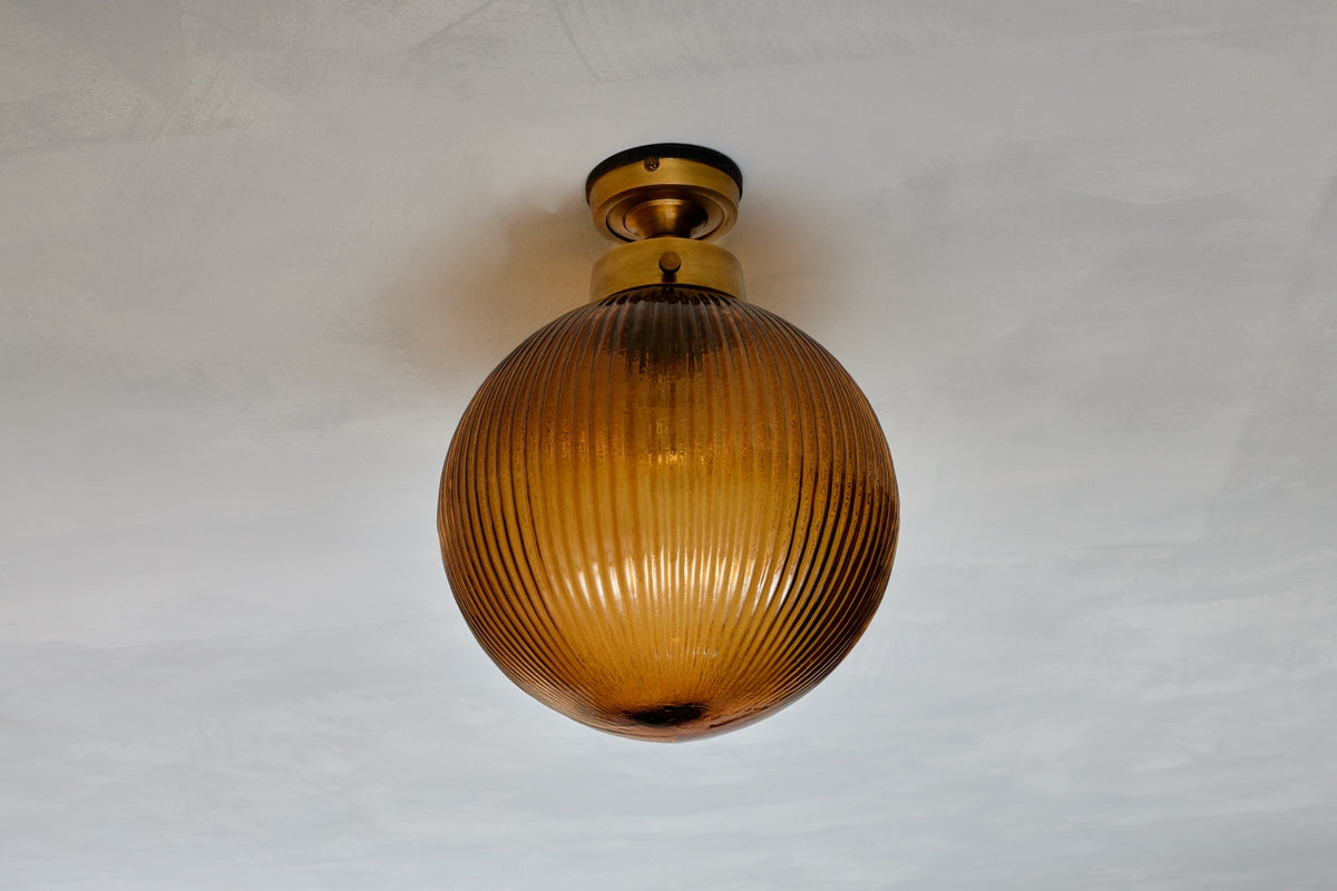 Nkuku Konnie Bathroom Ceiling Light Amber Glass –  from Amos Lighting + Home