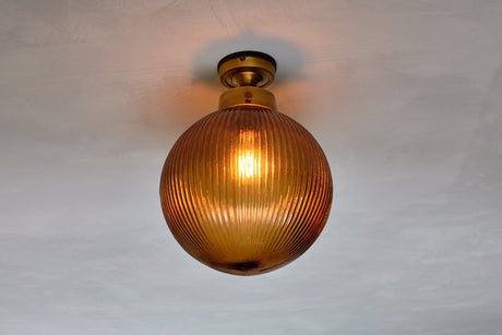 Nkuku Konnie Bathroom Ceiling Light Amber Glass –  from Amos Lighting + Home