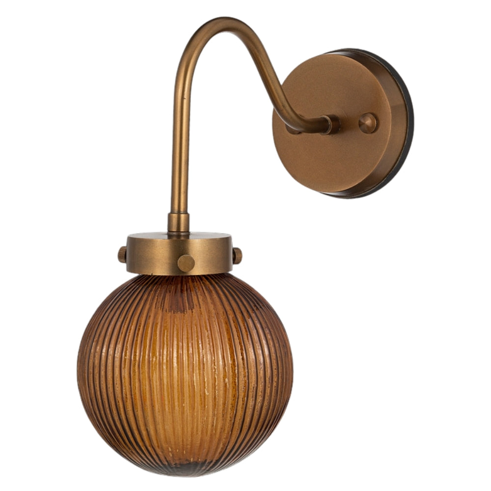 Nkuku Konnie Bathroom Wall Light Amber Glass –  from Amos Lighting + Home