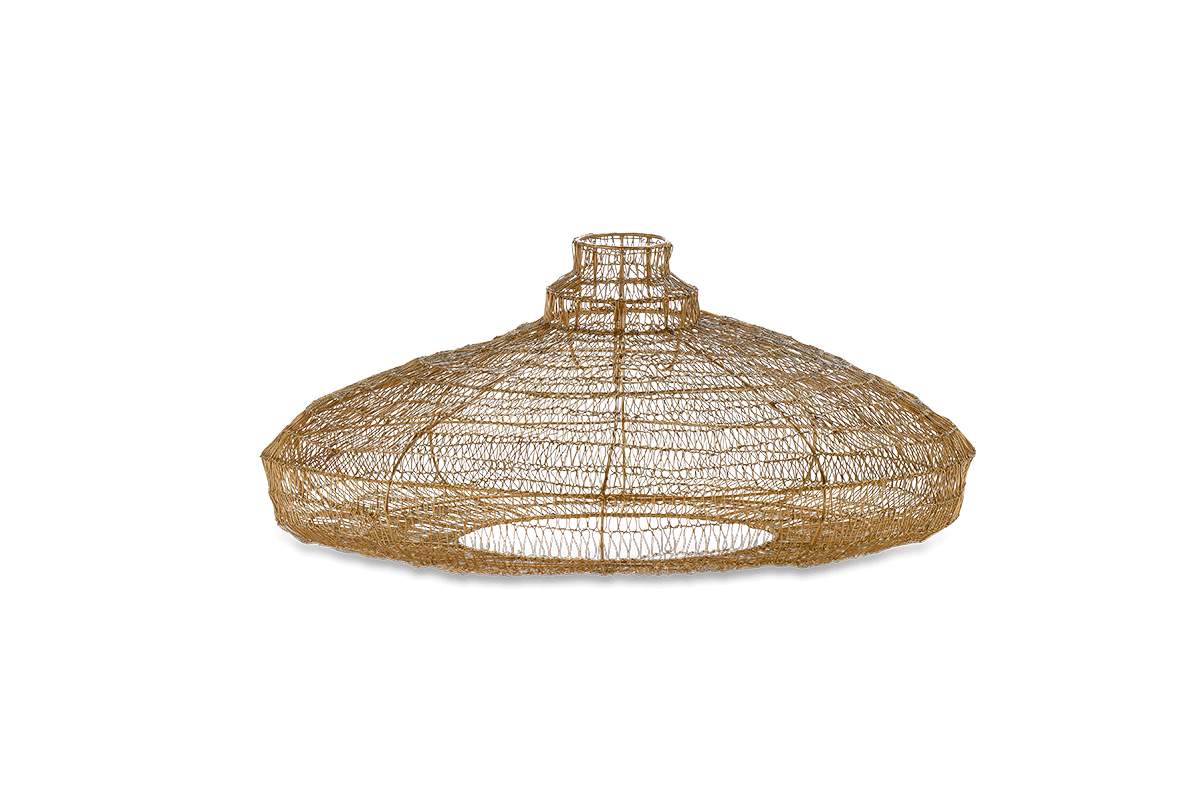 Nkuku Mukuni Wire Lampshade Antique Brass –  from Amos Lighting + Home