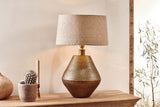 Nkuku Nalgonda Large Table Lamp Antique Brass –  from Amos Lighting + Home