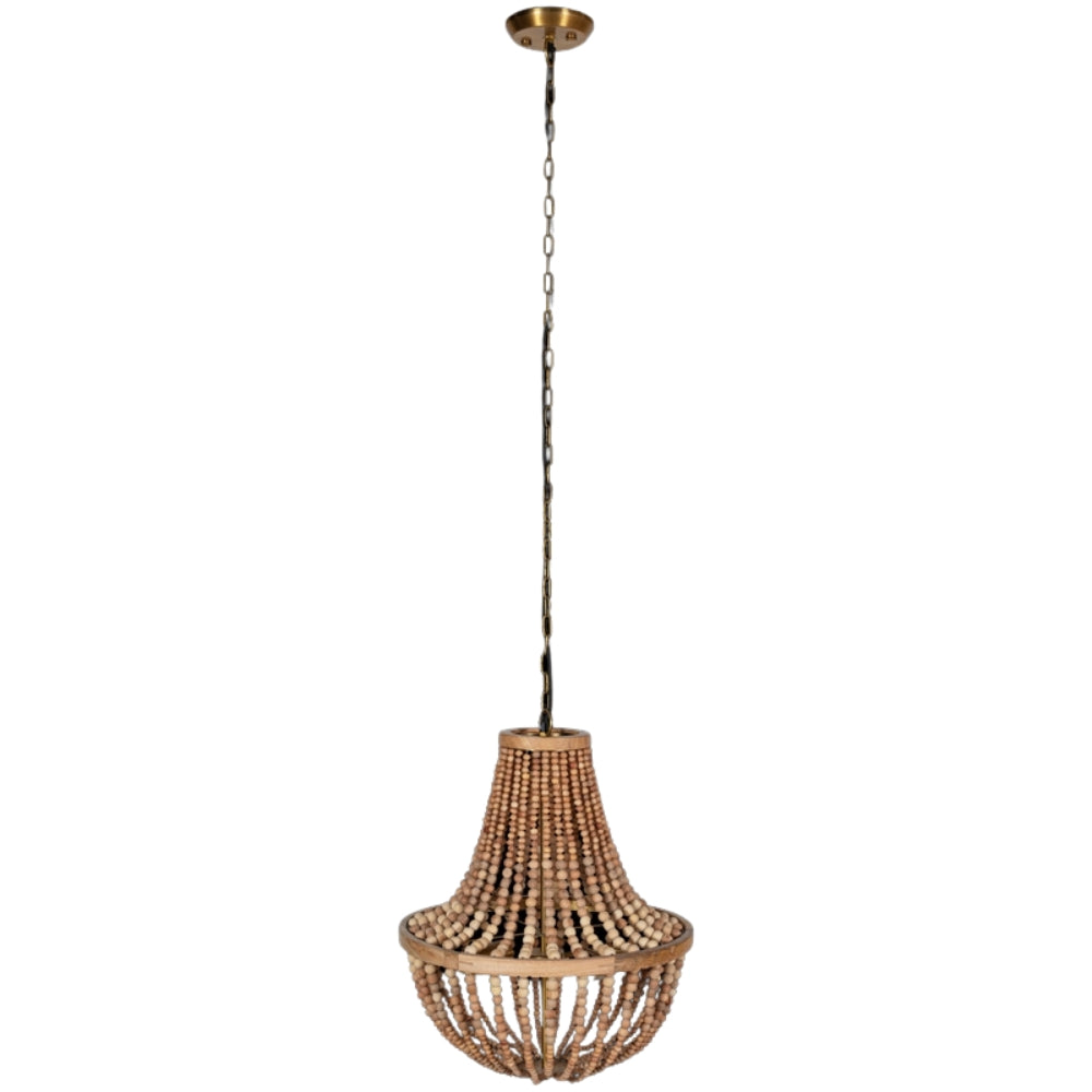 Nkuku Neela Natural Mango Wood Pendant –  from Amos Lighting + Home