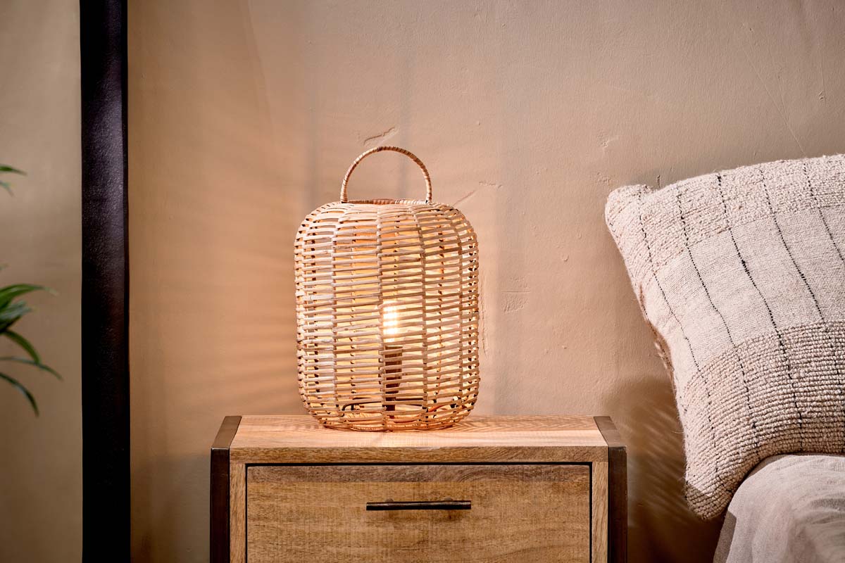 Small wicker bedside table online