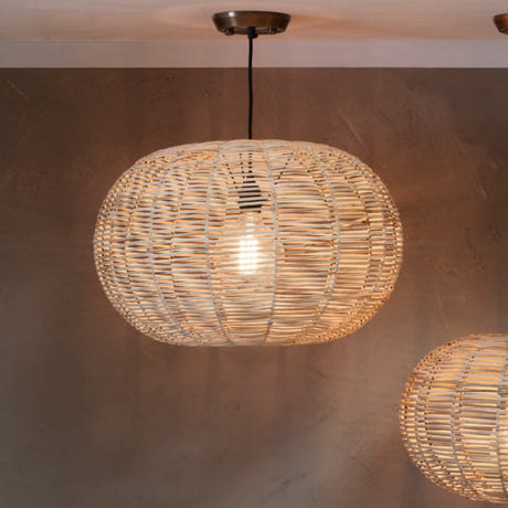 Nkuku Noko Natural Wicker Round Large Pendant –  from Amos Lighting + Home