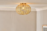 Nkuku Noko Rattan Flush Ceiling Light –  from Amos Lighting + Home