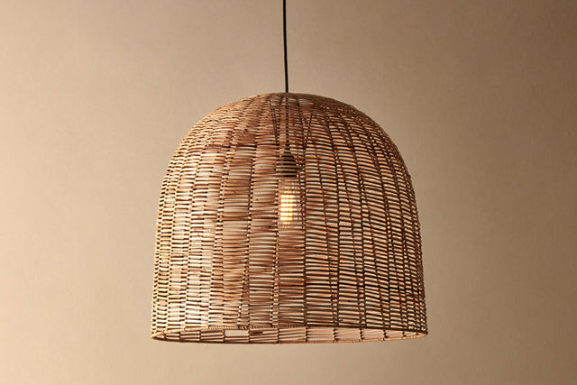 Nkuku Noko Wicker Dome Pendant Large –  from Amos Lighting + Home