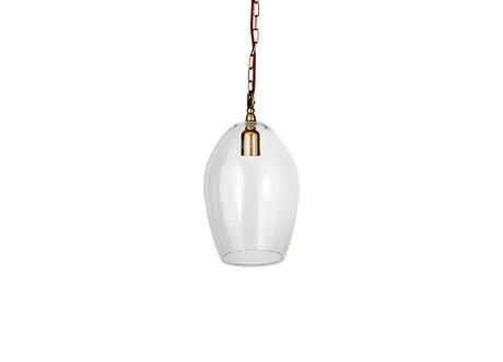 Nkuku Otoro Recycled Clear Glass Pendant Small Oval –  from Amos Lighting + Home