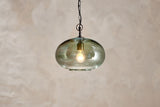 Nkuku Otoro Recycled Green Glass Pendant Small Round –  from Amos Lighting + Home