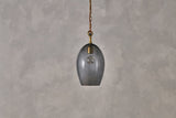 Nkuku Otoro Recycled Smoke Glass Pendant Large Oval –  from Amos Lighting + Home