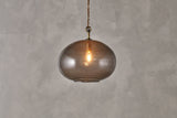 Nkuku Otoro Recycled Smoke Glass Pendant Large Round –  from Amos Lighting + Home