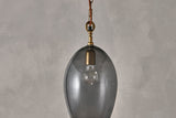 Nkuku Otoro Recycled Smoke Glass Pendant Small Oval –  from Amos Lighting + Home