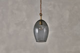 Nkuku Otoro Recycled Smoke Glass Pendant Small Oval –  from Amos Lighting + Home