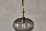 Nkuku Otoro Recycled Smoke Glass Pendant Small Round –  from Amos Lighting + Home