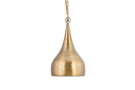 Nkuku Quinn Hammered Metal Pendant Antique Brass Small –  from Amos Lighting + Home