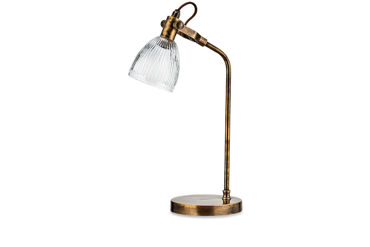 Nkuku Rarni Recycled Glass Table Lamp Antique Brass –  from Amos Lighting + Home