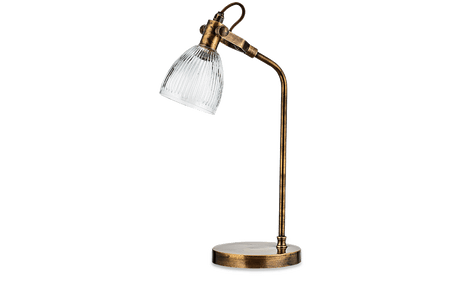 Nkuku Rarni Recycled Glass Table Lamp Antique Brass –  from Amos Lighting + Home