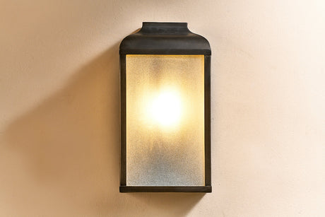 Nkuku Riad Outdoor Wall Lantern Black & Frosted –  from Amos Lighting + Home