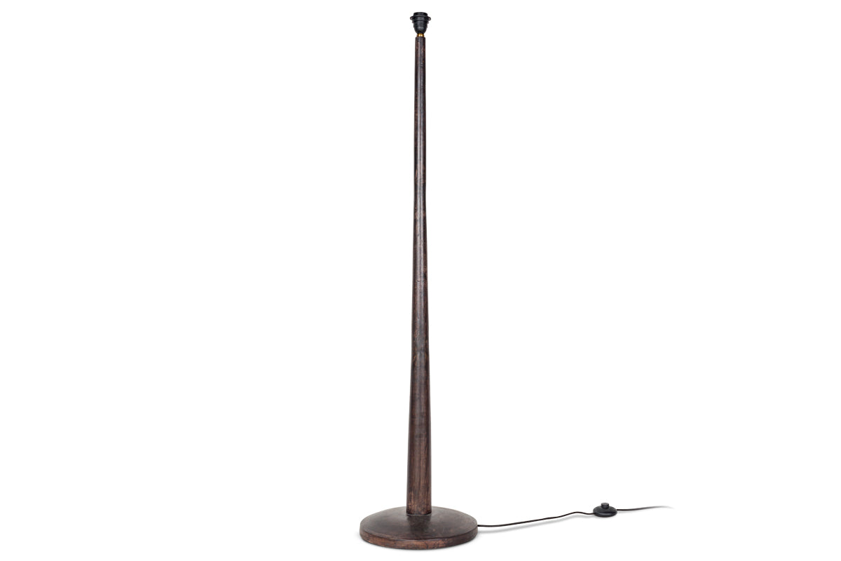 Nkuku Sahar Mango Wood Floor Lamp Dark Stain –  from Amos Lighting + Home