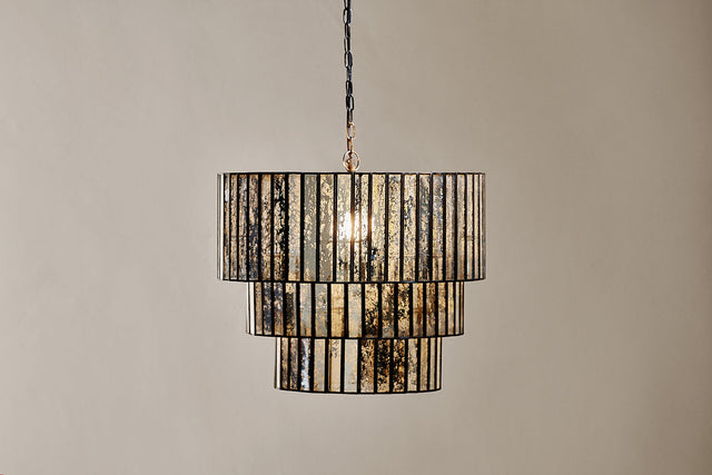 Nkuku Shanaya Mottled Glass Chandelier Antique Bronze –  from Amos Lighting + Home