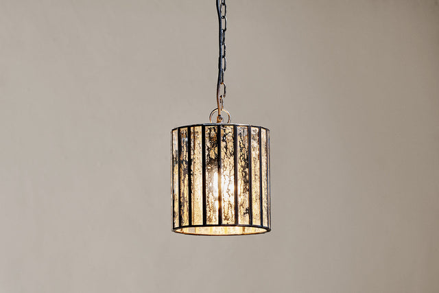 Nkuku Shanaya Mottled Glass Pendant Antique Bronze –  from Amos Lighting + Home