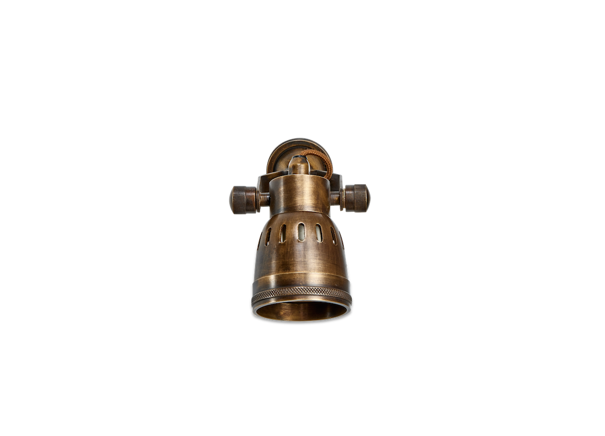 Nkuku Tabosa Brass Spot Light Antique Brass Finish –  from Amos Lighting + Home