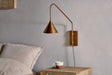 Nkuku Thottam Swing Arm Wall Lamp Antique Brass –  from Amos Lighting + Home