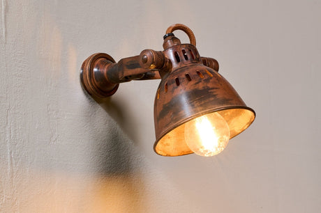 Nkuku Tubu Brass Spot Light Rust Finish –  from Amos Lighting + Home