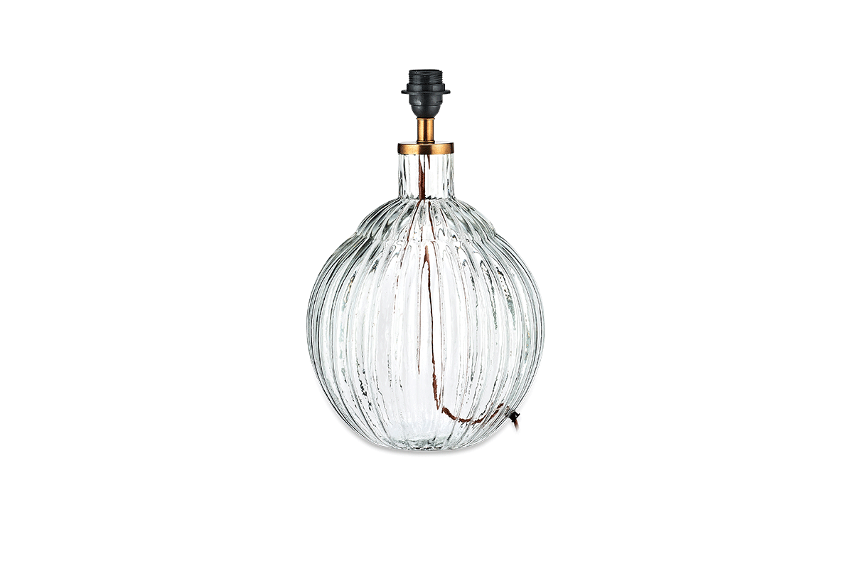 Nkuku Varanisi Wide Clear Recycled Glass Table Lamp –  from Amos Lighting + Home