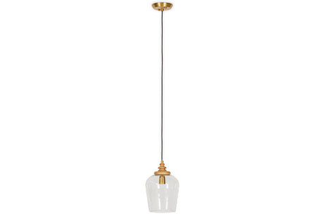 Nkuku Varuna Mango Wood & Glass Pendant –  from Amos Lighting + Home