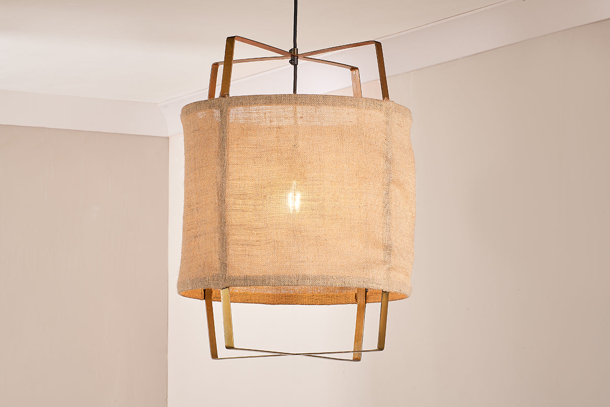 Nkuku Vedalai Jute & Metal Frame Large Pendant Chandelier –  from Amos Lighting + Home