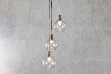 Nkuku Ziva 3 Light Recycled Clear Glass Cluster Pendant –  from Amos Lighting + Home