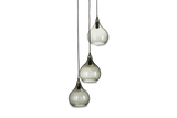 Nkuku Ziva 3 Light Recycled Green Smoke Glass Cluster Pendant –  from Amos Lighting + Home