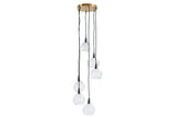 Nkuku Ziva 6 Light Recycled Clear Glass Cluster Pendant –  from Amos Lighting + Home