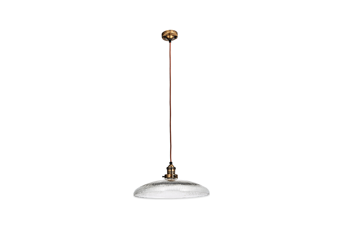 Nkuku Zowie Recycled Ribbed Glass Large Pendant –  from Amos Lighting + Home