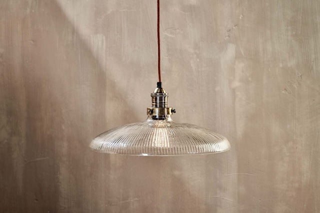 Nkuku Zowie Recycled Ribbed Glass Large Pendant –  from Amos Lighting + Home