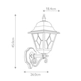Elstead Norfolk 1 Light Up Wall Lantern