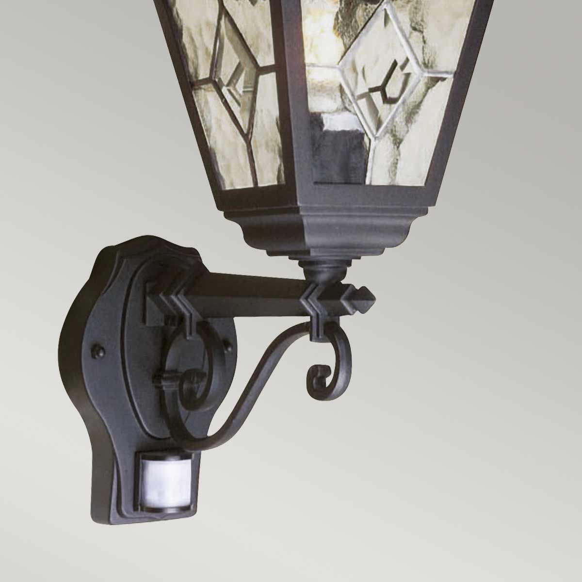 Elstead Norfolk 1 Light Up Wall Lantern with PIR