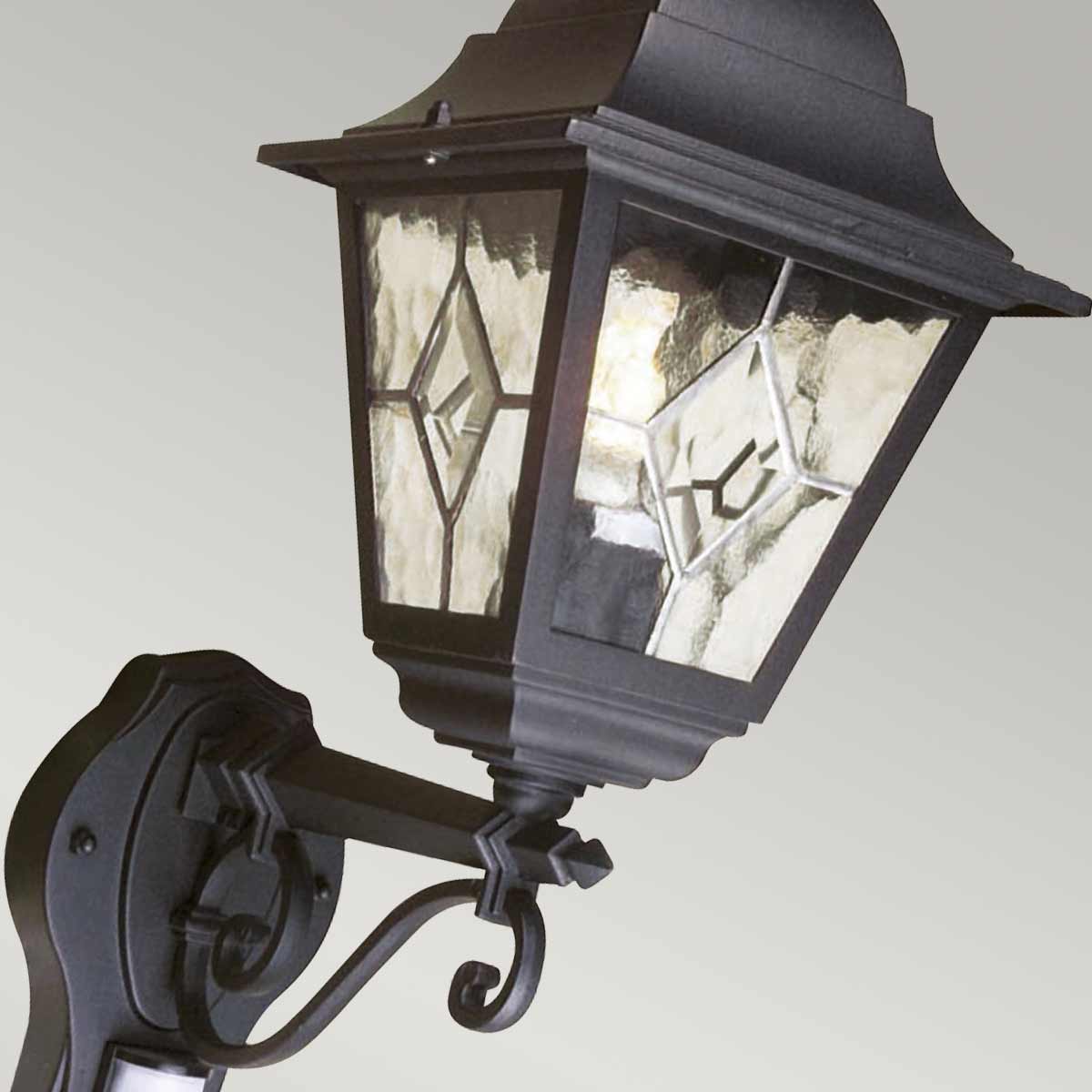 Elstead Norfolk 1 Light Up Wall Lantern with PIR